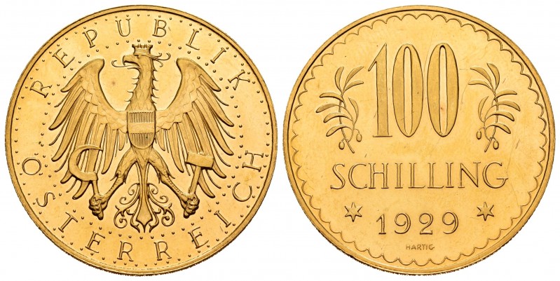 Austria. 100 schilling. 1929. (Km-2842). Au. 23,50 g. UNC. Est...750,00.