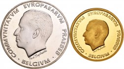 Belgium. 5 y 50 ecu. 1993. (Km-185 y 213). Presidencia de la Euro Cámara. 15,40 g de oro y 22,82 g de plata. UNC. Est...550,00.