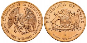 Chile. Medalla. 1983. Au. 17,23 g. Plenty luster. UNC. Est...600,00.