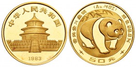 China. 50 yuan. 1983. (Km-71). Au. 15,55 g. PR. Est...620,00.
