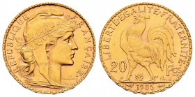 France. 20 francos. 1905. (Km-847). (Fr-596). (Gad-1064). Au. 6,46 g. Almost UNC. Est...220,00.