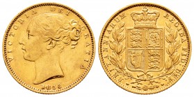 United Kingdom. Victoria Queen. 1 sovereign. 1853. WW. (Km-736.1). Au. 7,92 g. Choice VF. Est...220,00.