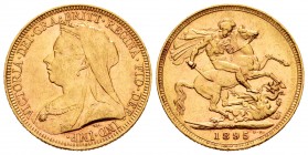 United Kingdom. Victoria Queen. 1 sovereign. 1895. (Km-785). Au. 7,97 g. XF. Est...280,00.