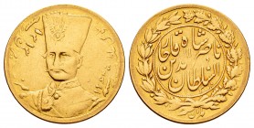 Iran. Nasir al-Din Shah. 1 toman. 1313 H. Teherán. (Km-938). Au. 2,85 g. Choice VF. Est...120,00.