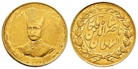 Iran. Nasredin. 2 tomans. 1880 (1297 AH). Teherán. (Km-942). (Fried-60). Au. 5,68 g. Scarce. Choice VF. Est...320,00.