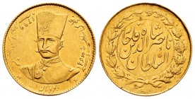 Iran. Nasir al-Din Shah. 2 toman. 1299 H. Teheran. (Km-942). Au. 5,81 g. XF. Est...250,00.