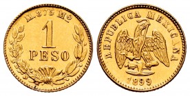 Mexico. 1 peso. 1899. México. M. (Km-410.5). Au. 1,67 g. Almost UNC. Est...75,00.