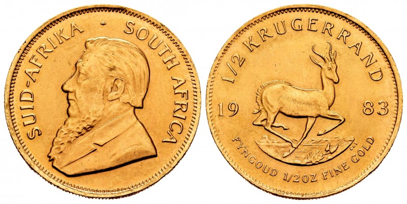 South Africa. 1/2 krugerrand. 1983. (Km-107). Au. 17,00 g. Golpecitos en el cant...