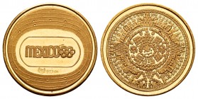 Mexico. Medalla. 3,49 g. Juegos Olímpicos de México 1968. Emitida por Numismática iIberia y viene presentada en cartera con certificado original. UNC....