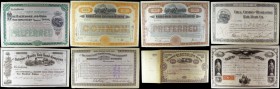 USA (8) USA National Union Bank, Philadelphia 1866 Share Certificate for 6 shares of $50 each, VF with some folds, USA Railway shares and scrip certif...