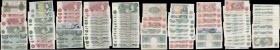 GB Bank of England & Treasury issues (52) in mixed grades average VF-GVF and above comprising 10 Shillings to 5 Pounds various issues and cashiers, in...