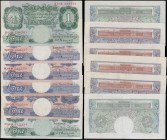 One Pounds Peppiatt (6) comprising different period examples in VF-GVF to about UNC - UNC including B239 Pre-war First Period Unthreaded issue 1934 se...