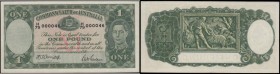 Australia Commonwealth 1 Pound Pick 26b ND 1938-1952 signatures Armitage & McFarlane and a nice collectible serial number H/79 000046, GVF. The note i...