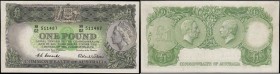 Australia Commonwealth Bank 1 Pound Queen Elizabeth II Pick 30 (McD 50, Rks. 33) ND 1961-65 signatures Coombs & Wilson serial number HB/02 511487, pre...