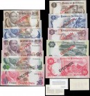 Botswana SPECIMEN Franklin Mint Collectors set Pick CS1 of 5 notes - 1, 2, 5, 10 and 20 Pula. All with Maltese Cross prefix, serial numbers 006469, ov...
