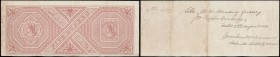 British India Fiscal 5 Rupees = 40 Annas Tax Revenue paper Victorian period, uniface and brown featuring Queen Victoria looking left at both left and ...