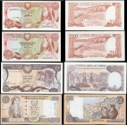 Cyprus Central Bank pre Euro issues circa 1980-90's signature Afxentis Afxentiou (4) all in fresh, crisp and attractive about UNC - UNC comprising the...