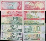 Eastern Caribbean States 1980's to 2000's issues (5) in higher grades mostly UNC includes 2 in GVF and EF examples comprising 1 Dollar QE2 Annigoni po...