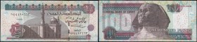 Egypt Central Bank 100 Pounds Pick 67d dated 20th January 2003 serial number N/30 4495663 signature M. Abou El-Oyoun, crisp UNC. Dark brown and brown-...