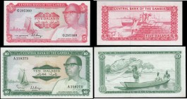 Gambia Central Bank the first of the Dalasi system ND 1971-87 issues without microprinting (2) comprising 5 Dalasis Pick 5b signatures N. D. Nangia & ...