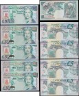 Gibraltar Government 5 Pounds H.M. Queen Elizabeth II 1995-2000 issues (5) all about UNC - UNC comprising Pick 25 dated 1st July 1995 series AA 205271...