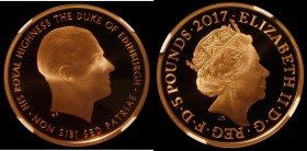Five Pound Crown 2017 Prince Philip - A Lifetime of Service Gold Proof S.L56 in an NGC holder and graded PF70 Ultra Cameo, in the Royal Mint box of is...
