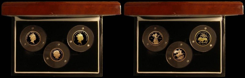 GB/St. Helena a 3-coin set in gold 'The World's Most Significant Gold Coins' com...