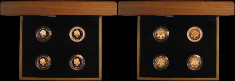 One Pound a 4-coin set in gold 2010-2011 comprising 2010 London S.J28, 2010 Belf...