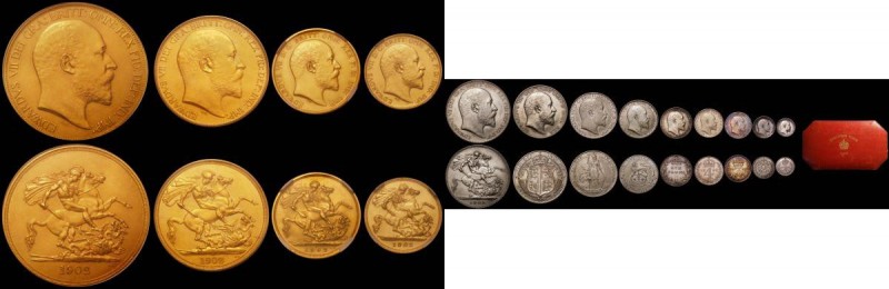 Proof Set 1902 Long Matt Set Five Pounds to Maundy Set, the Gold in third party ...