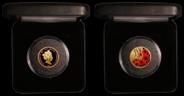Alderney One Pound 2019 Remembrance Day Gold Proof with coloured Poppies on the reverse, FDC in the Jubilee Mint box of issue with certificate, only 4...