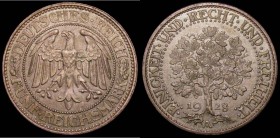 Germany - Weimar Republic 5 Marks 1928A KM#56 UNC with minor cabinet friction and a few small spots visible under magnification