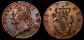 Ireland Halfpenny 1760 S.6610 UNC or very near so with some thin scratches below the bust visible under magnification