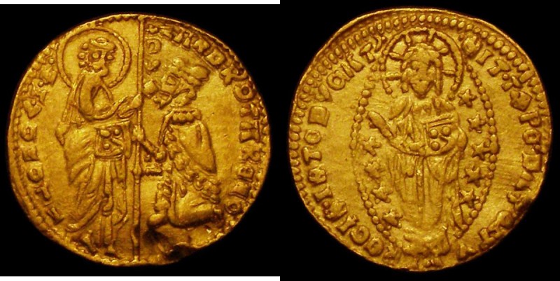 Italian States - Venice Gold Zecchino Andrea Contarini (1368-1382) Obverse legen...