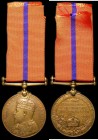 Metropolitan Police 1902 Edward VII Coronation Medal in bronze awarded to P.C. J.Sargeant S.Division About EF with traces of lustre