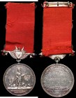 New Zealand United Fire Brigades Association Long Service Medal in silver, Reverse with inscription: Presented to Fireman Arthur H.Hayman by the KAIAP...