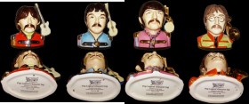 Pop Legends Character Jug The Beatles (4) Ceramic Sculptures by Peggy Davies, modelled by Ray Noble, a limited edition of 200. Hand made and painted i...