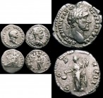 Roman Denarius (3) Elagabus 219AD. Rev. Liberalitas standing left with abacus and cornucopia RIC 100, RSC 81a About VF/VF, Anoninus Pius 152-153AD Rev...
