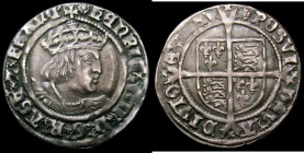 Groat Henry VIII Second Coinage S.2337E Laker Bust D mintmark Rose, GVF/VF with grey tone, comes with ticket