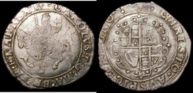 Halfcrown Charles I Group III, type 3a2, No ground under horse, King wears cloak flying from shoulder S.2775 mintmark Anchor, Near Fine/Fine the rever...
