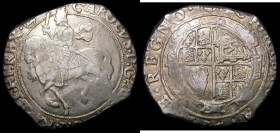 Halfcrown Charles I Group IV, Type 4, foreshortened horse, S.2779 mintmark Triangle in Circle Fine/Good Fine on an irregularly shaped flan, comes with...