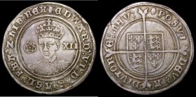 Shilling Edward VI Fine Silver Issue S.2482 Good Fine and bold with excellent portrait, and some old scratches