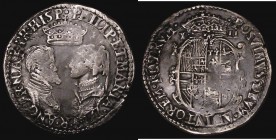 Shilling Philip and Mary undated with full titles and mark of value S.2501A Good Fine with grey toning the portraits with good profiles