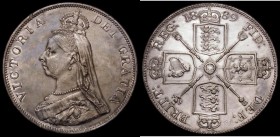Double Florin 1889 Second I in VICTORIA an Inverted 1 ESC 398A, Bull 2702, NEF once cleaned now starting to retone