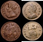 Farthings (2) 1672 Peck 519 GVF the reverse with a few small spots, 1736 Peck 864 NEF/GVF 1 over 1 and 6 over 6 in the date, a very pleasing piece wit...