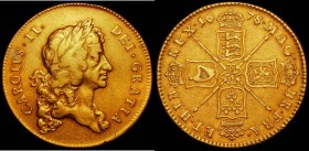 Five Guineas 1678 8 over 7 First Bust, S.3328A Fine or better/Good Fine with touches of red and magenta toning in the legends, a pleasing and even exa...