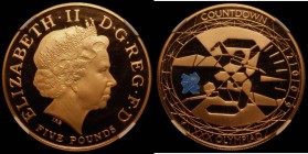 Five Pound Crown 2009 London Olympics 3-Year Countdown Gold Proof S.4920 in an NGC holder with Royal Mint label. Graded PF70 Ultra Cameo