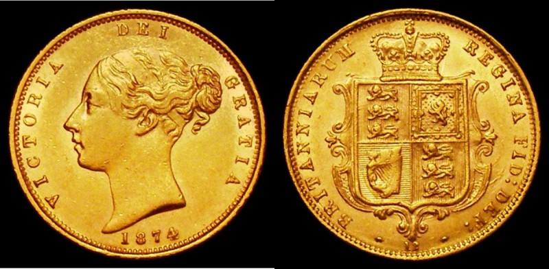 Half Sovereign 1874 Marsh 449 Die Number 12 NEF with some light contact marks