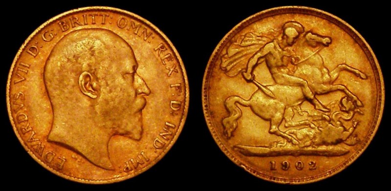 Half Sovereign Fine with two small edge nicks