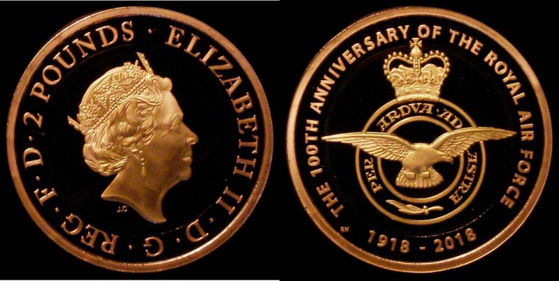 Two Pounds 2018 100th Anniversary of the Royal Air Force - Royal Air Force Badge...