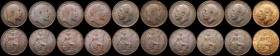 Farthings (10) 1904, 1906, 1907, 1909, 1910, 1911, 1912 (2), 1913, EF to UNC with dark finish, 1918 Bright Finish Lustrous UNC
